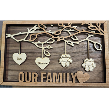 Heart Family Tree Sign