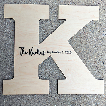 Wood Letter Guest Book