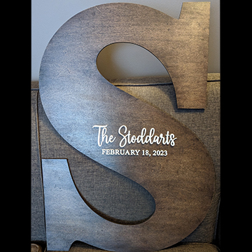Wood Letter Guest Book