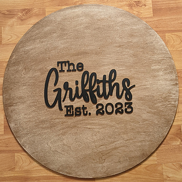 The Last Name Round Guest Book