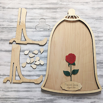 Rose Petal Drop-In Guest Book