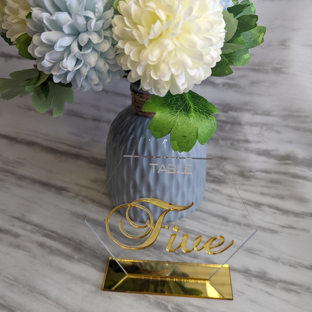 Hexagon Table Numbers