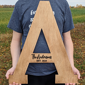 Wood Letter Guest Book