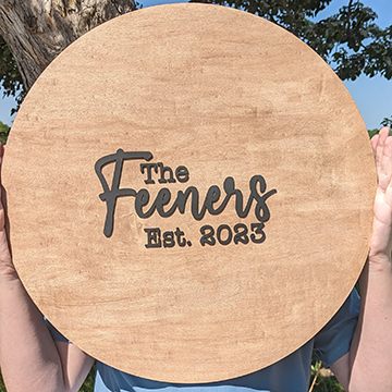 The Last Name Round Guest Book