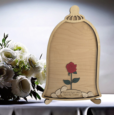 Rose Petal Drop-In Guest Book