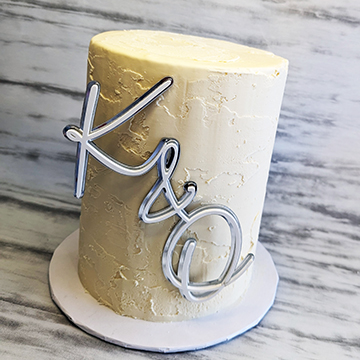 Initials Cake Charm