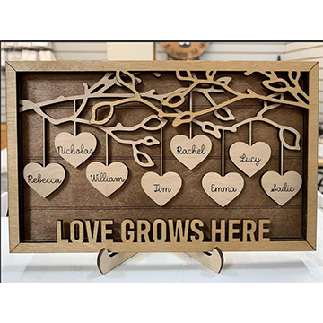 Heart Family Tree Sign